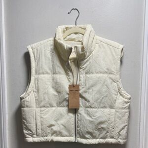 Thread & Supply Cream puffer Vest